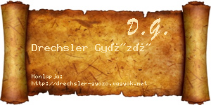 Drechsler Győző névjegykártya